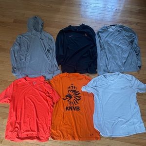 Nike lot of 4 long sleeve shirts and 3 short sleeve lot!